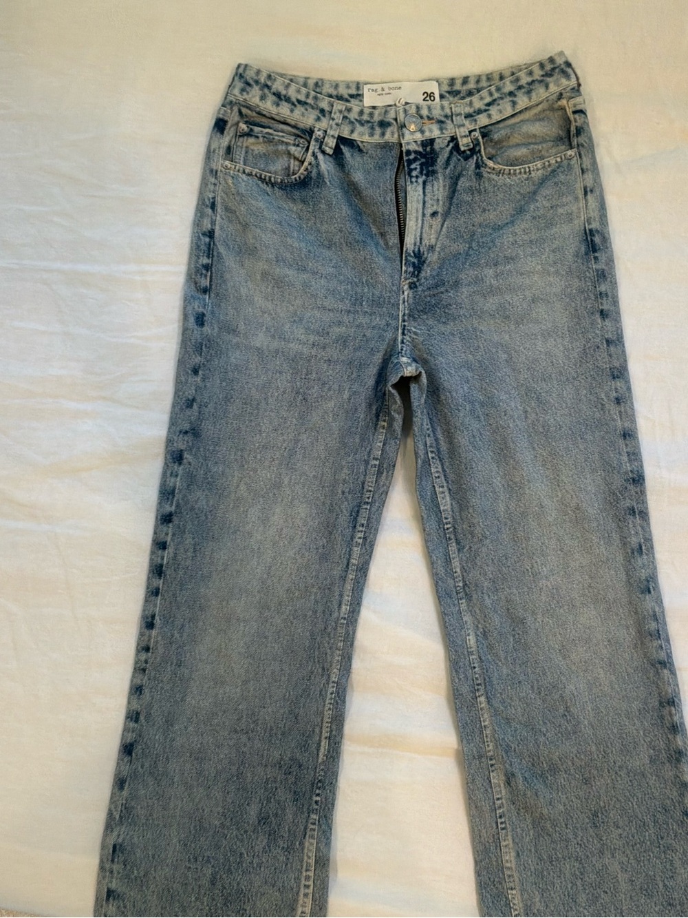 rag & bone Light Blue Straight Leg Jeans